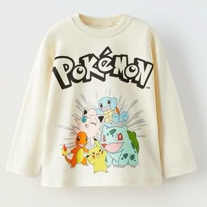 NWT Zara Boys Pokémon Long sleeve T-Shirt - Size 4/5 years
